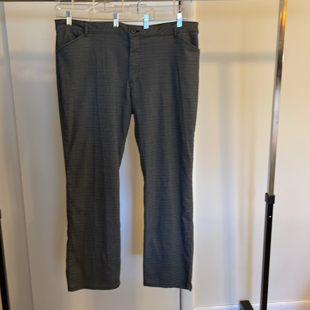 Lee-  straight Black/White Plaid pants. EUC.